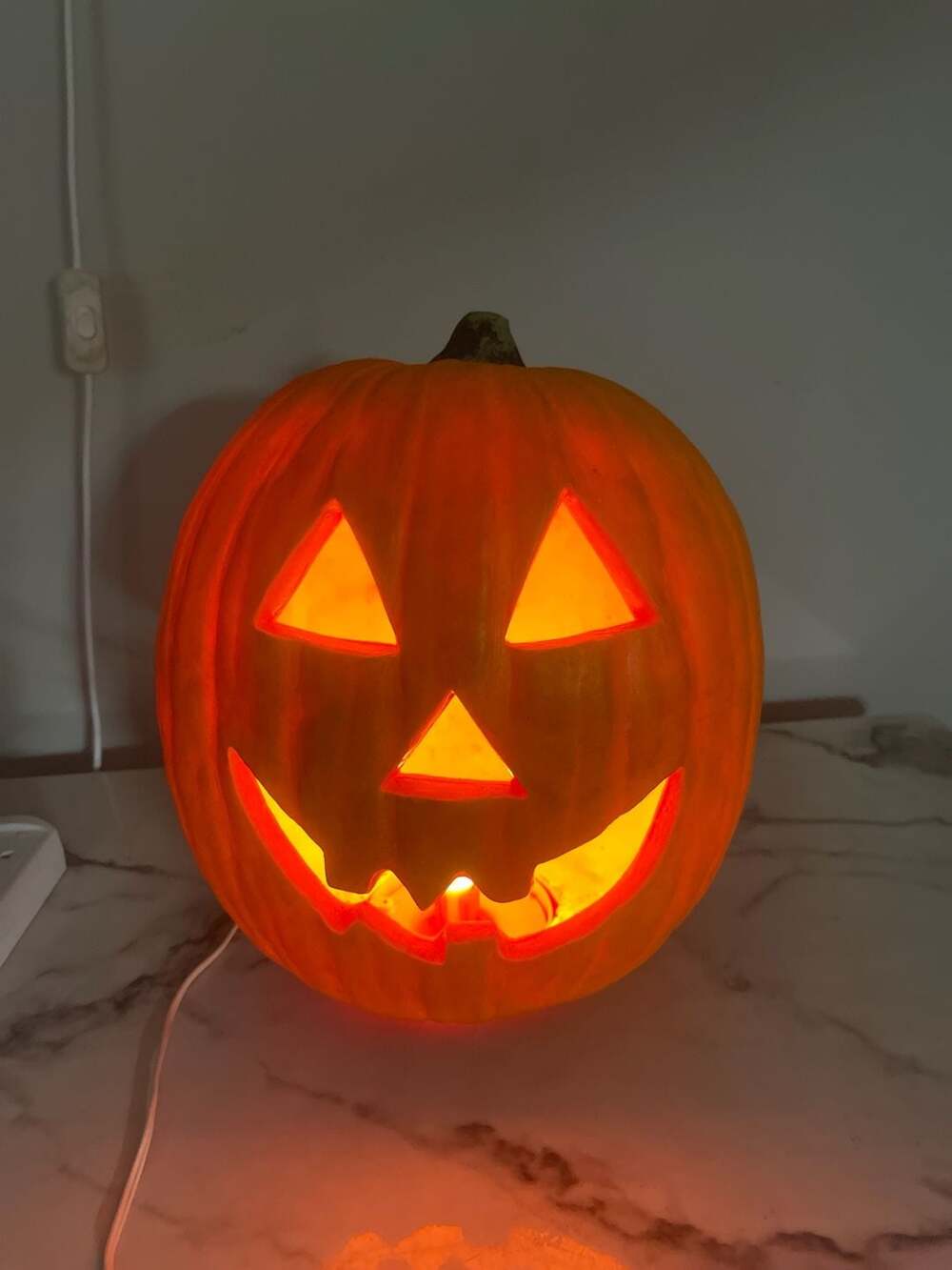 Vintage Gemmy Industries 13” Light Up Foam Blow Mold Jack-O-Lantern